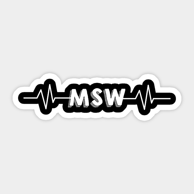 Master Social Worker MSW Social Work Month Sticker by 2blackcherries